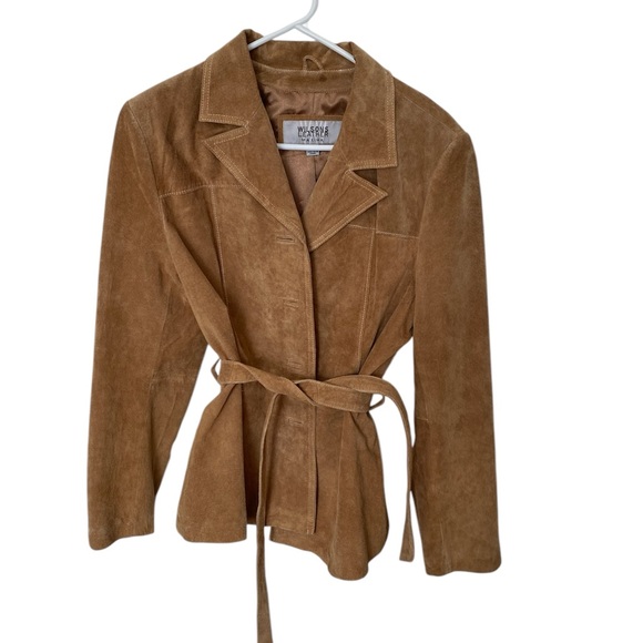 Wilsons Suede Leather Maxima Tan Jacket size Large - Picture 3 of 13